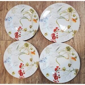Royal Stafford Earthenware Sketchbook Salad Plates 8.5" Set of 4 Floral Harvest